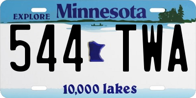 MN license plate 544TWA