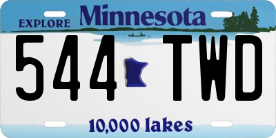 MN license plate 544TWD