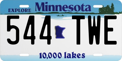 MN license plate 544TWE