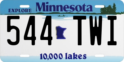 MN license plate 544TWI
