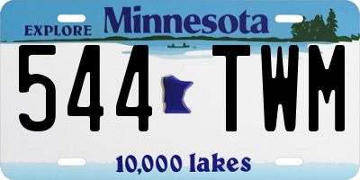 MN license plate 544TWM