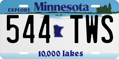 MN license plate 544TWS