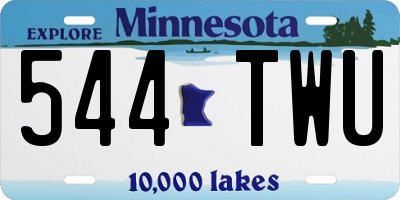 MN license plate 544TWU