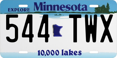 MN license plate 544TWX