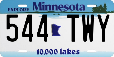 MN license plate 544TWY