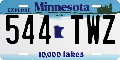 MN license plate 544TWZ