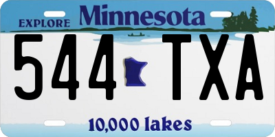 MN license plate 544TXA