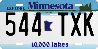 MN license plate 544TXK