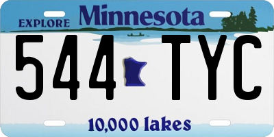 MN license plate 544TYC