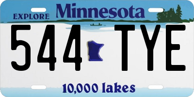 MN license plate 544TYE