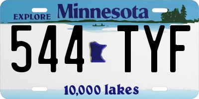 MN license plate 544TYF