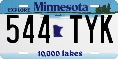 MN license plate 544TYK