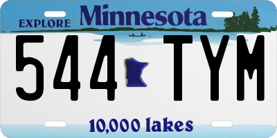 MN license plate 544TYM