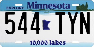 MN license plate 544TYN