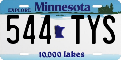 MN license plate 544TYS