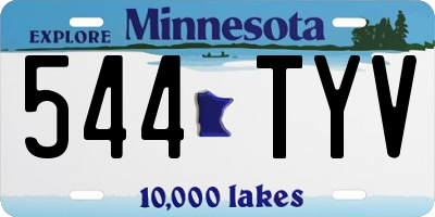 MN license plate 544TYV