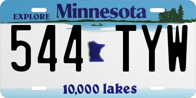 MN license plate 544TYW