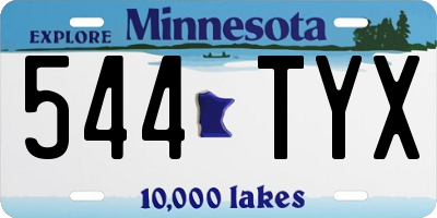 MN license plate 544TYX