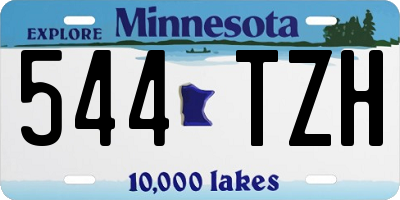 MN license plate 544TZH
