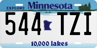 MN license plate 544TZI