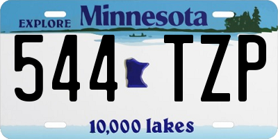 MN license plate 544TZP