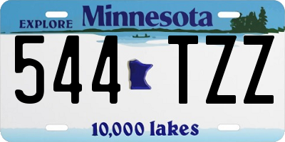 MN license plate 544TZZ