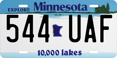 MN license plate 544UAF