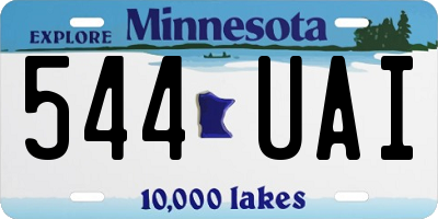 MN license plate 544UAI