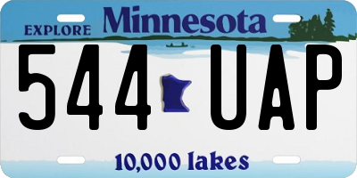 MN license plate 544UAP
