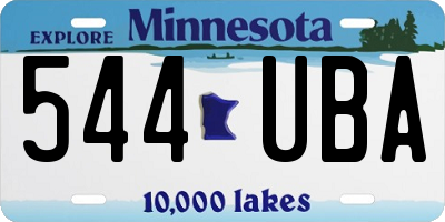 MN license plate 544UBA