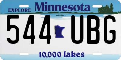 MN license plate 544UBG