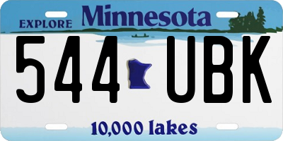 MN license plate 544UBK