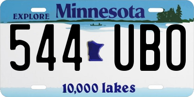 MN license plate 544UBO