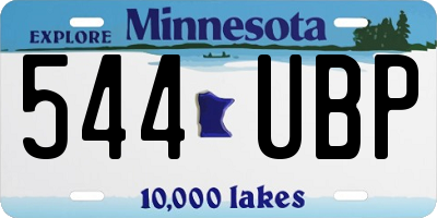 MN license plate 544UBP