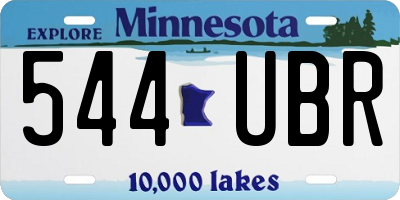MN license plate 544UBR