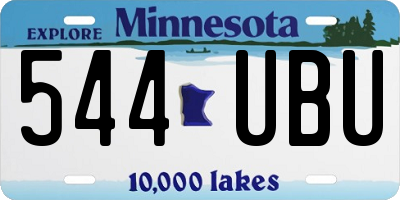 MN license plate 544UBU