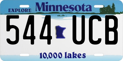 MN license plate 544UCB