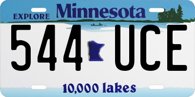 MN license plate 544UCE