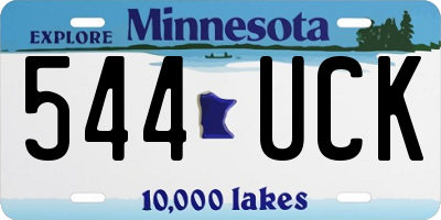 MN license plate 544UCK