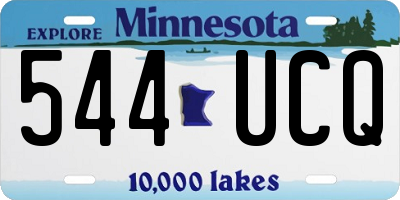 MN license plate 544UCQ