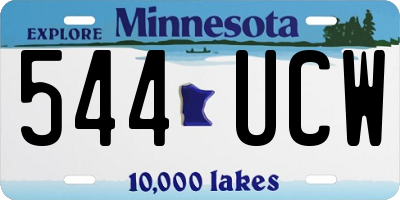 MN license plate 544UCW