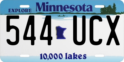 MN license plate 544UCX
