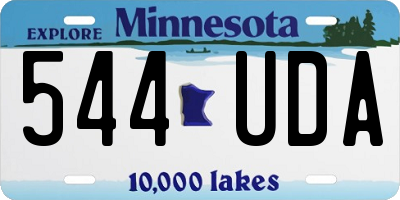 MN license plate 544UDA