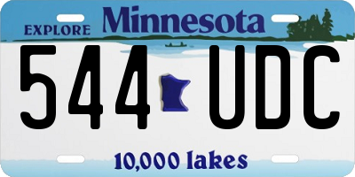 MN license plate 544UDC