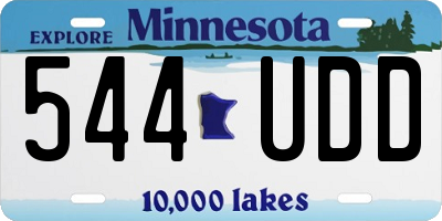 MN license plate 544UDD