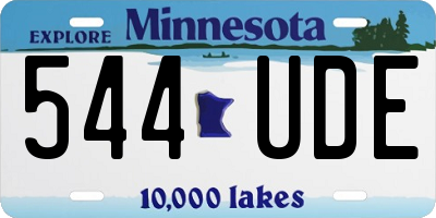 MN license plate 544UDE