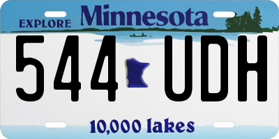 MN license plate 544UDH