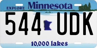 MN license plate 544UDK