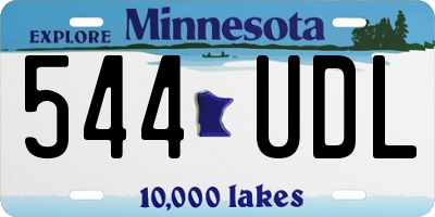 MN license plate 544UDL