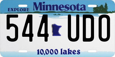 MN license plate 544UDO